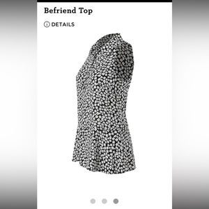 Cabi Befriend top black floral print size large